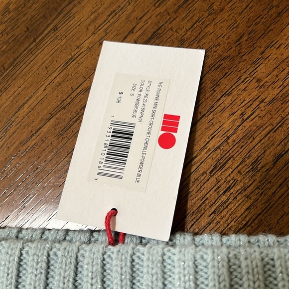 NWT Solid & Striped Ronnie Mini Skirt Crochet Powder Blue Size Small - Picture 3 of 5